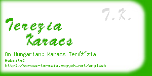 terezia karacs business card